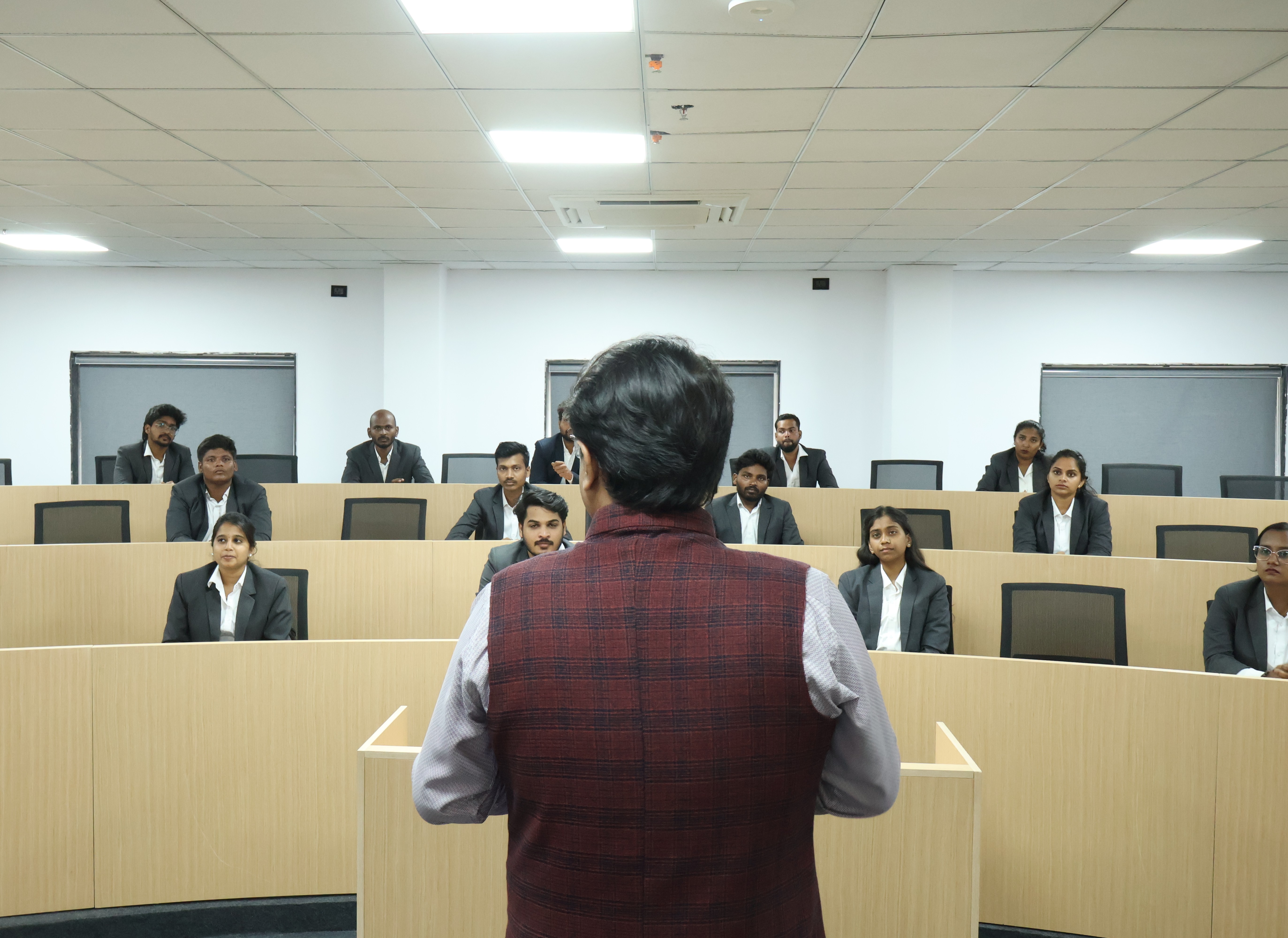 IITDM Vizag faculty member giving lecture.