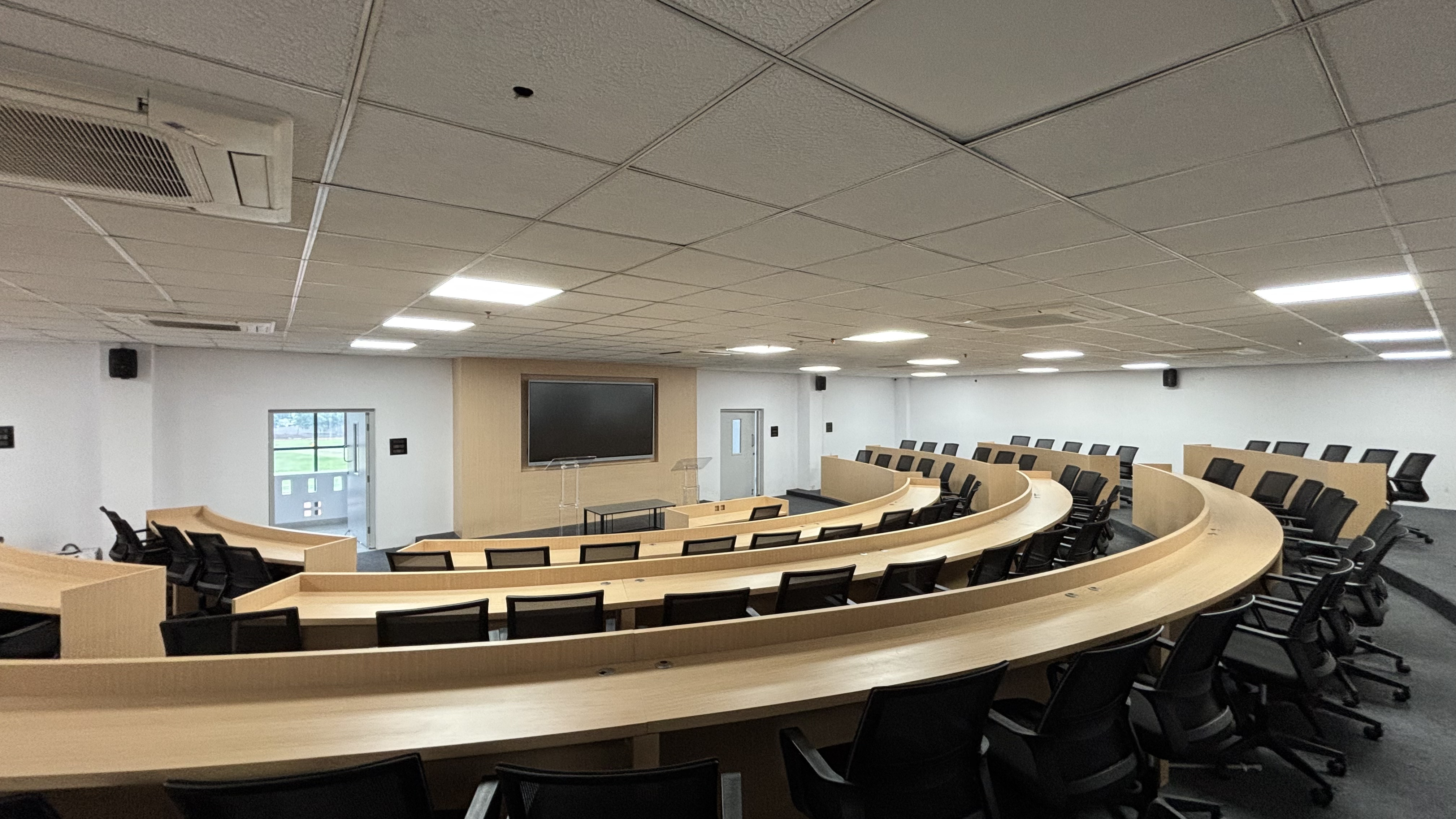 Tiered classroom seating at IITDM Vizag Business School.